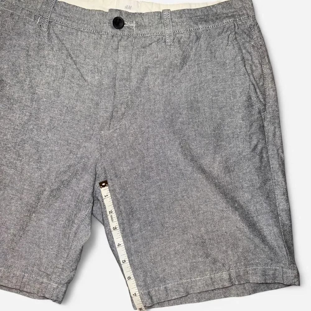 H&M Men's Grey Cotton Chino Shorts - Picture 7 of 7